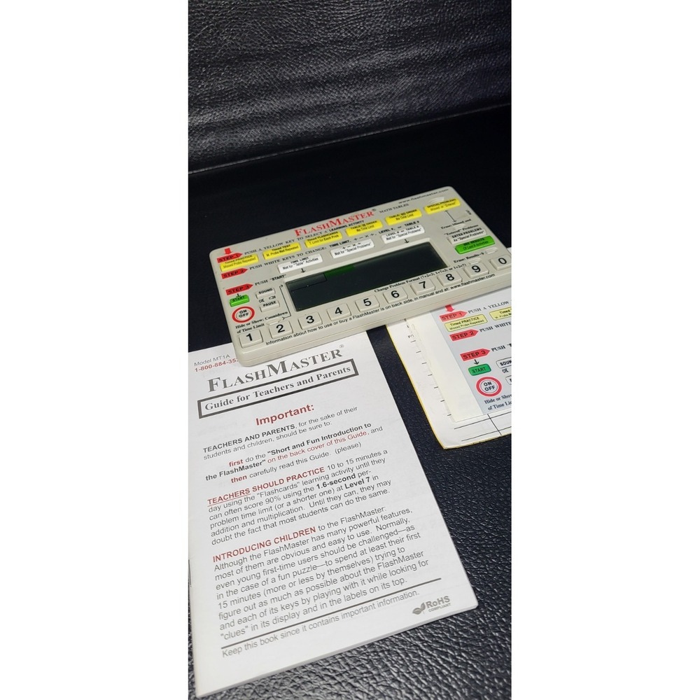 Flash Master Math Tables Electronic Learning Tool Model MT1A Tested Working - Picture 8 of 8
